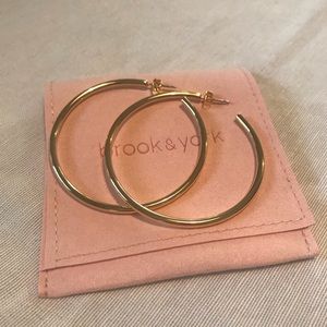 14KT gold plated hoop earrings